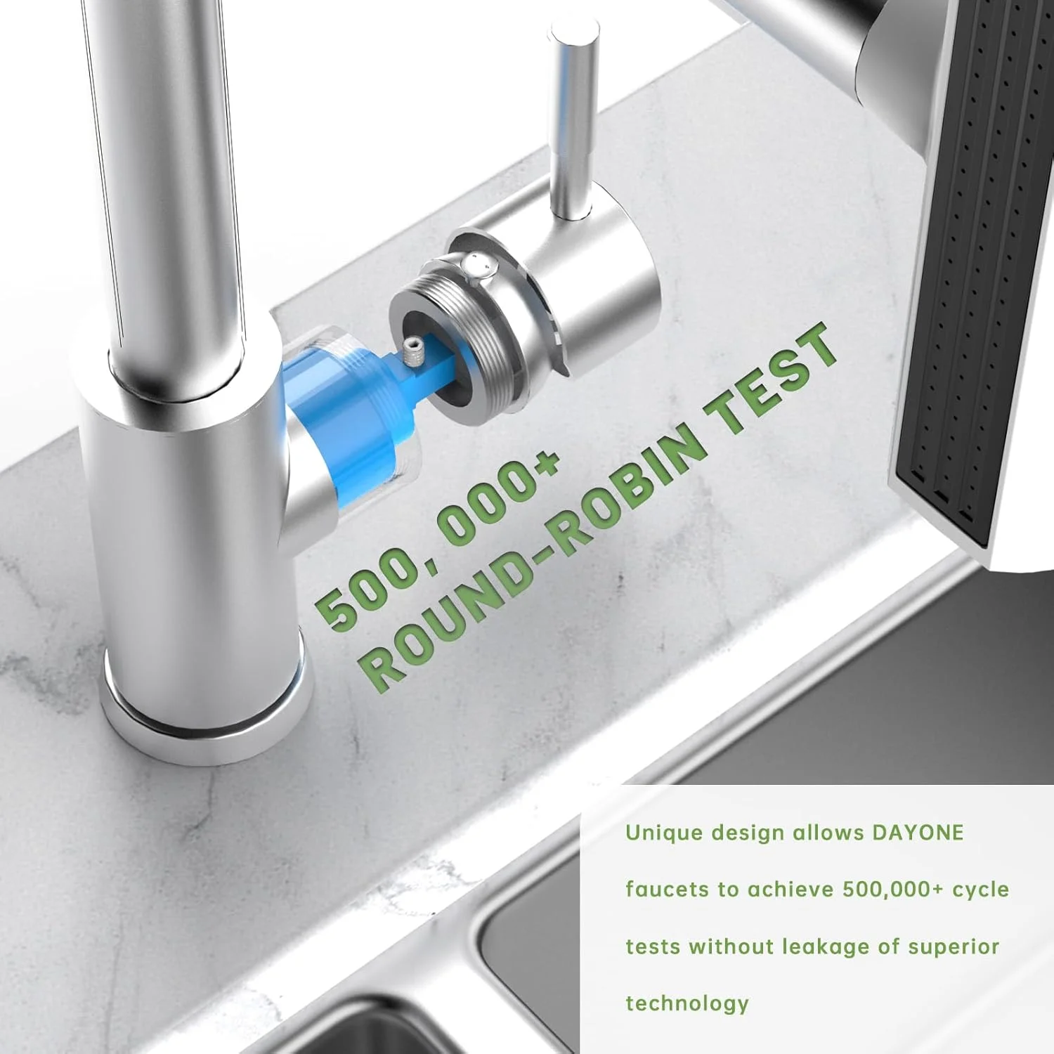 شیرآلات آشپزخانه آبشاری DAYONE با اسپری 3 حالته، شیرآلات آشپزخانه نیکل برس خورده با قابلیت پایین کشیدن، میکسر سینک ظرفشویی تک سوراخ استیل ضد زنگ، تک دسته و چرخش 360 درجه، DAY-2543 شیرآلات آشپزخانه آبشاری DAYONE با اسپری 3 حالته، شیرآلات آشپزخانه نیکل برس خورده با قابلیت پایین کشیدن، میکسر سینک ظرفشویی تک سوراخ استیل ضد زنگ، تک دسته و چرخش 360 درجه، DAY-2543