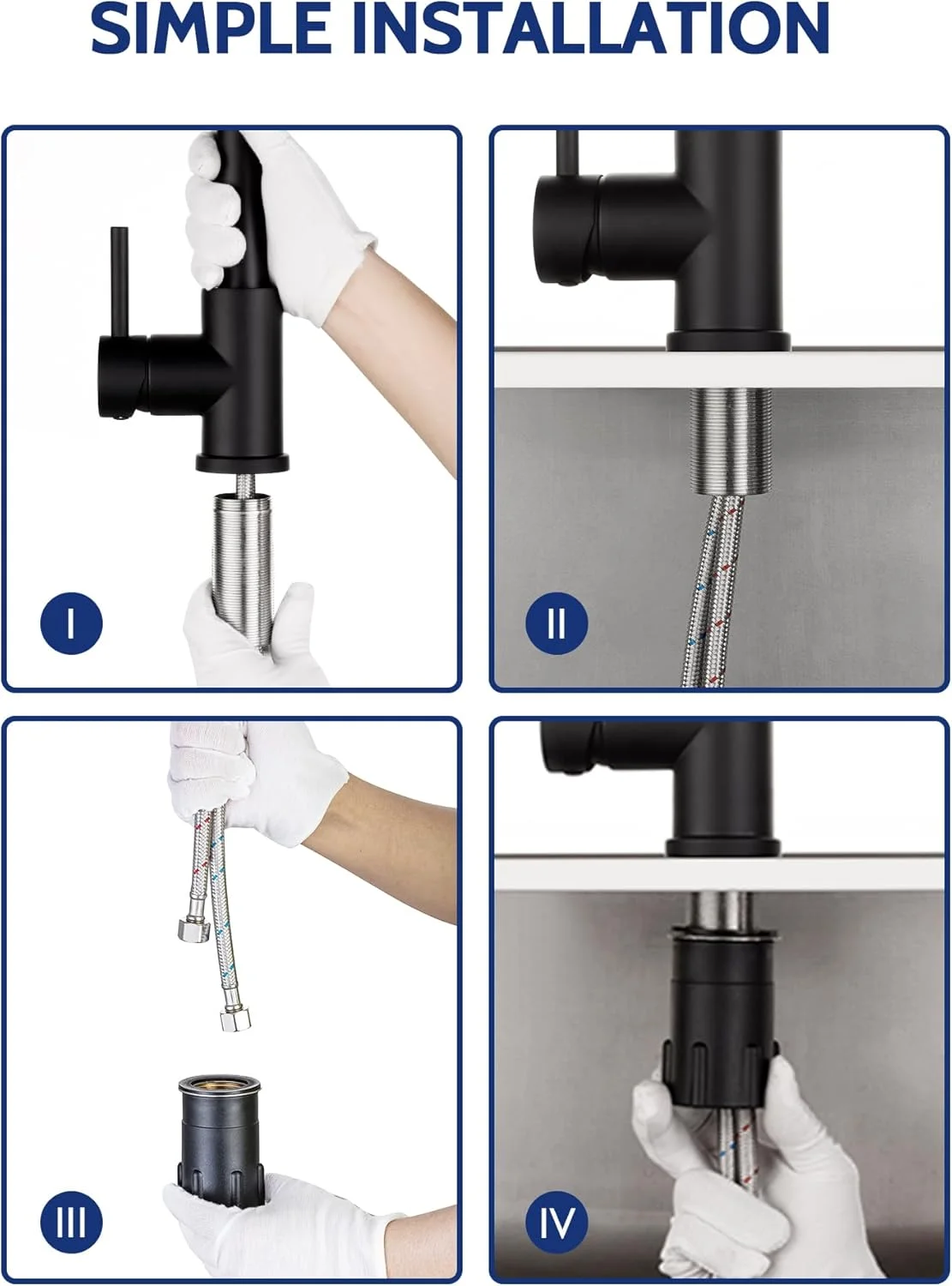 شیر آشپزخانه LUFEIDRA، شیرآلات آشپزخانه با اسپری کشویی، فنری صنعتی تجاری، تک دسته، تک سوراخ، استیل ضد زنگ مشکی مات برای سینک آشپزخانه کمپر، خانه مزرعه، RV شیر آشپزخانه LUFEIDRA، شیرآلات آشپزخانه با اسپری کشویی، فنری صنعتی تجاری، تک دسته، تک سوراخ، استیل ضد زنگ مشکی مات برای سینک آشپزخانه کمپر، خانه مزرعه، RV