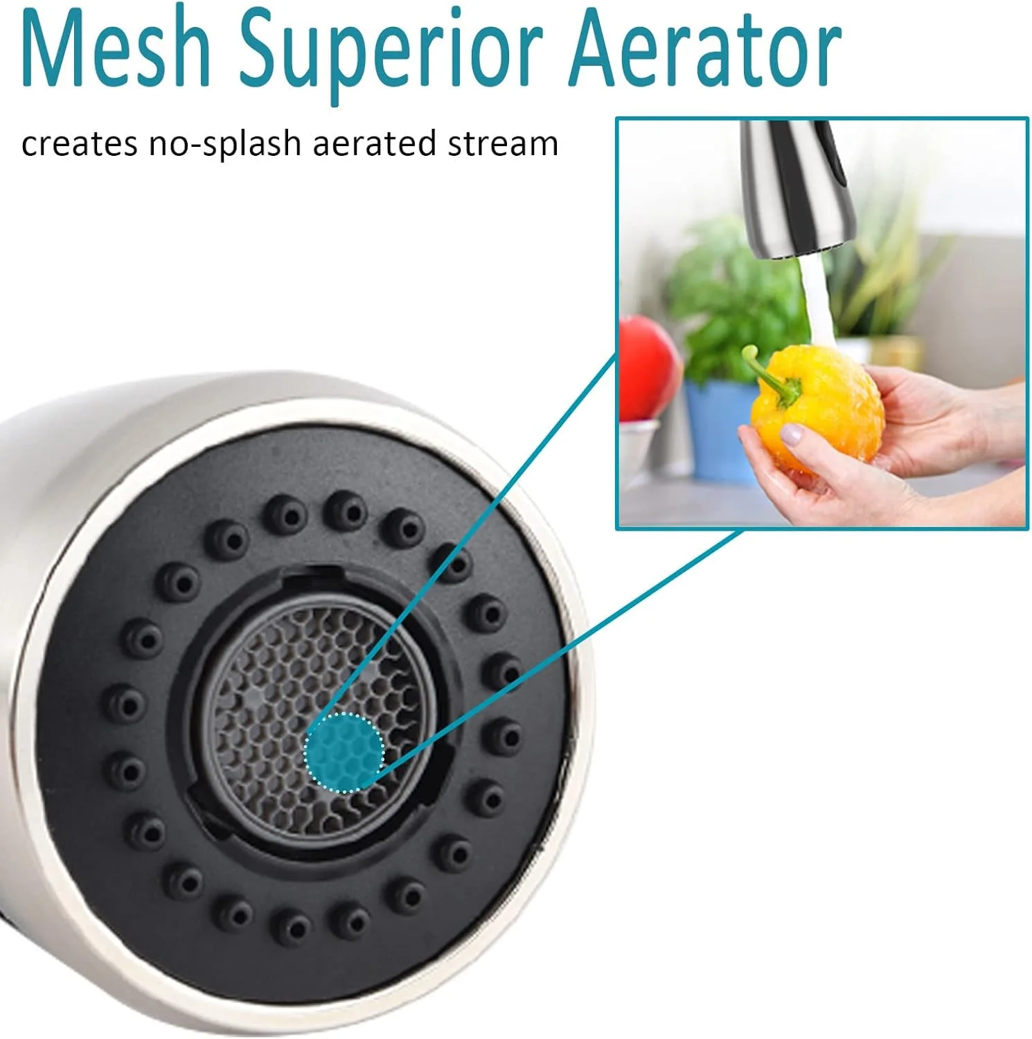 سَری شیر آشپزخانه KASTWAVE، قطعه جایگزین سَری کشویی، 3 حالت صرفه جویی در آب، ضد پاشش، سَری دوش شیر آشپزخانه برای شیرآلات مخلوط آشپزخانه، یونیورسال G 1/2 (نیکل برس خورده) سَری شیر آشپزخانه KASTWAVE، قطعه جایگزین سَری کشویی، 3 حالت صرفه جویی در آب، ضد پاشش، سَری دوش شیر آشپزخانه برای شیرآلات مخلوط آشپزخانه، یونیورسال G 1/2 (نیکل برس خورده)