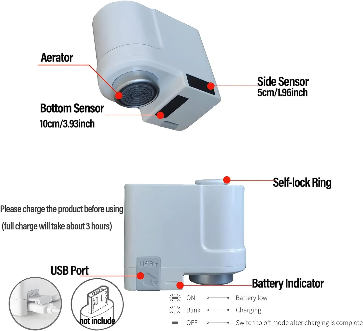 شیر آب هوشمند پپیسکی با حسگر، شیر آب صرفه جویی کننده خودکار - سرریز آشپزخانه و حمام القایی شیر آب هوشمند پپیسکی با حسگر، شیر آب صرفه جویی کننده خودکار - سرریز آشپزخانه و حمام القایی