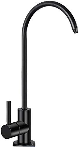 شیر آب آشامیدنی مشکی YOYMIZOO، شیر آب فیلتر آب سینک ظرفشویی استیل ضد زنگ، شیر آب تجاری با روکش نیکل برس خورده