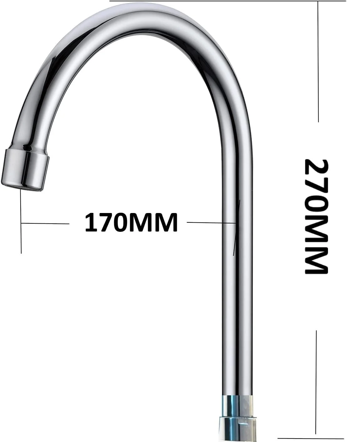 شیر آب سینک بیلا - علم استیل ضد زنگ جایگزین برای نصب آسان، پرداخت نقره ای