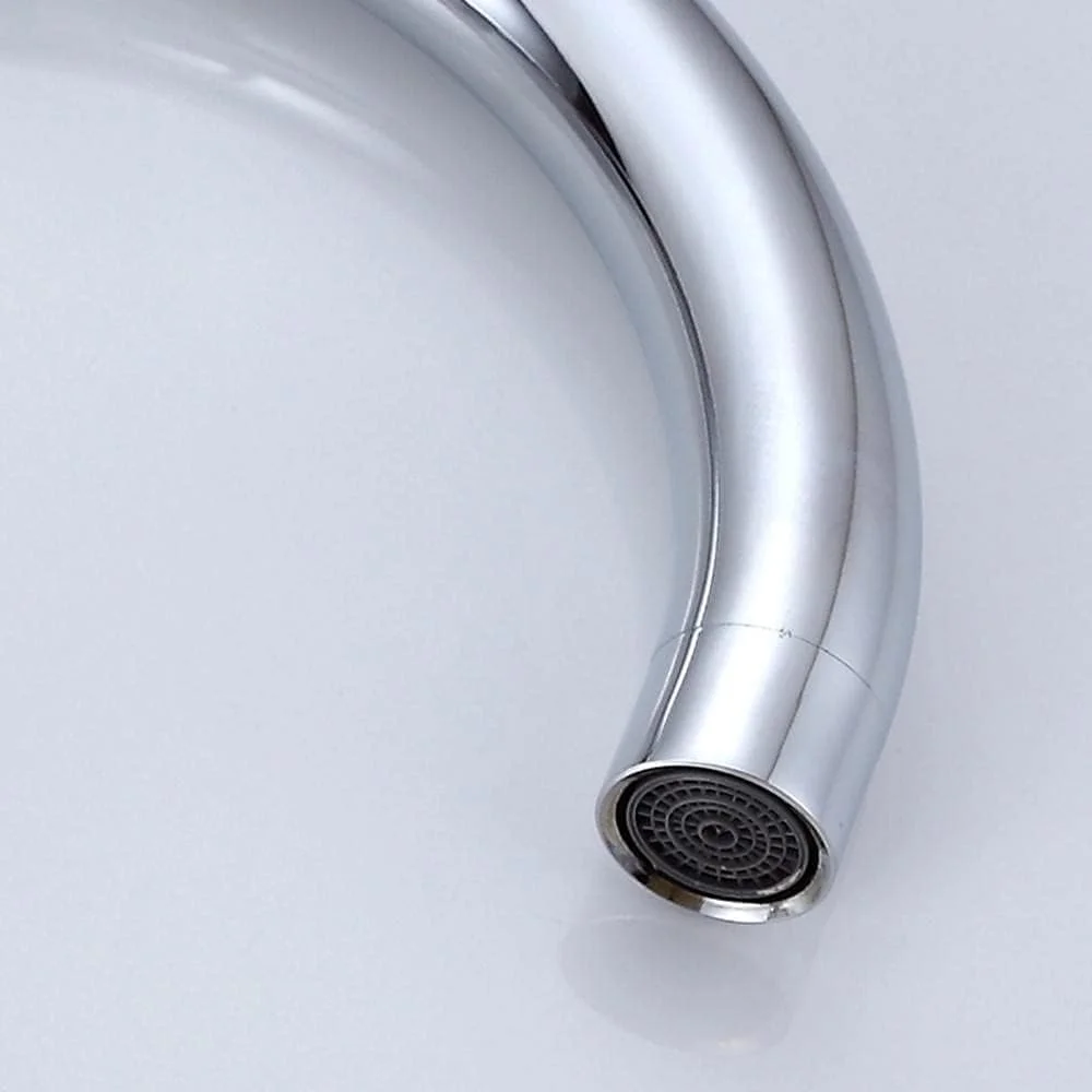 شیر آب سینک بیلا - علم استیل ضد زنگ جایگزین برای نصب آسان، پرداخت نقره ای