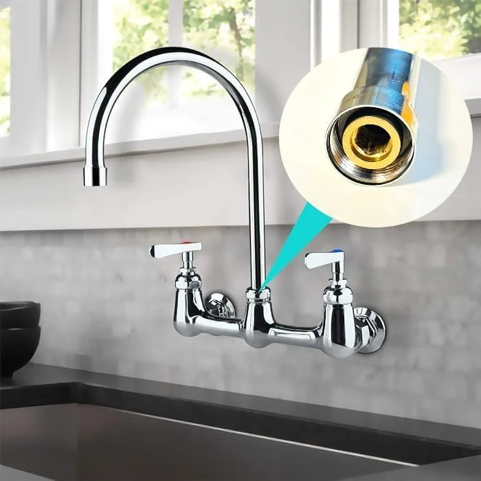 شیر آب سینک بیلا - علم استیل ضد زنگ جایگزین برای نصب آسان، پرداخت نقره ای