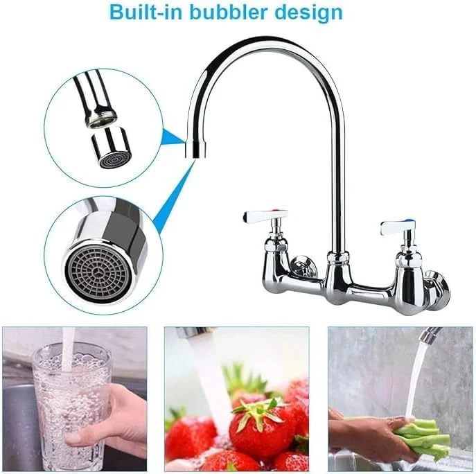 شیر آب سینک بیلا - علم استیل ضد زنگ جایگزین برای نصب آسان، پرداخت نقره ای