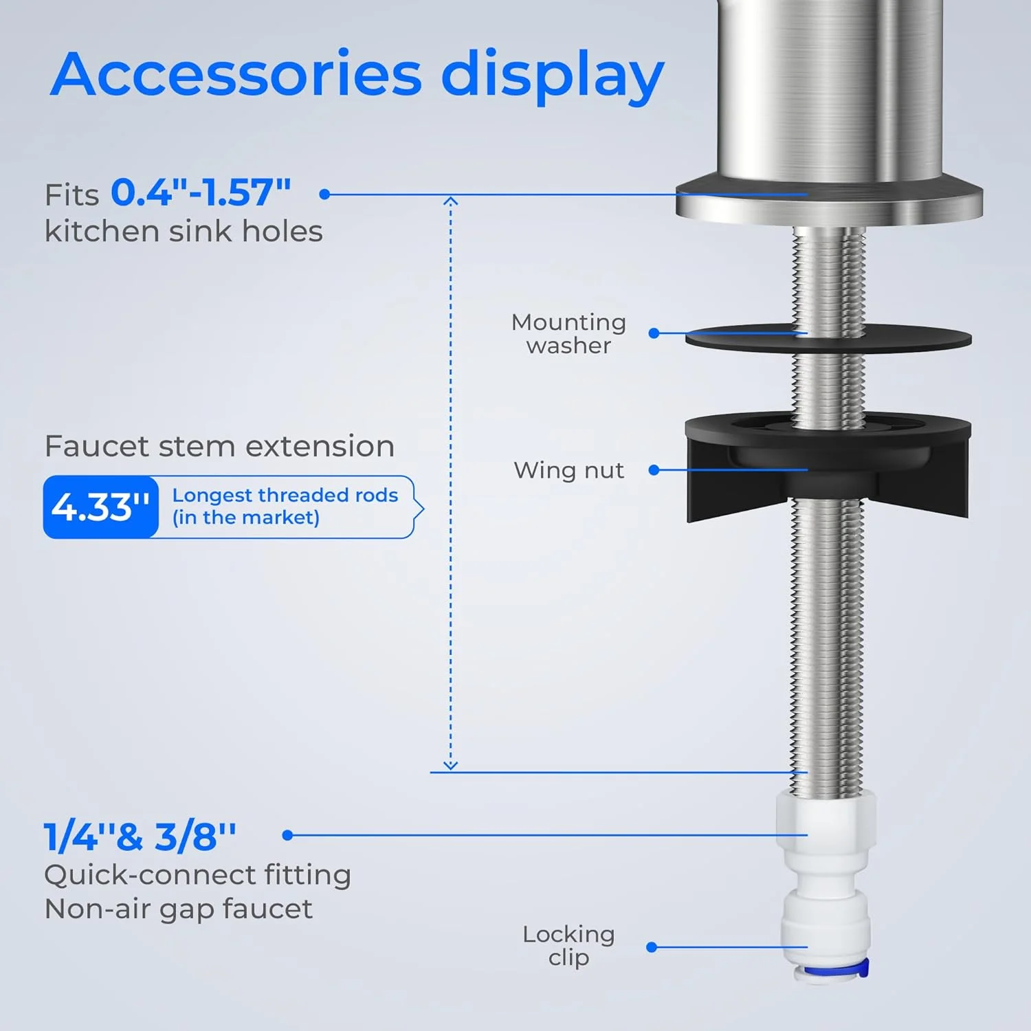 شیر آب آشامیدنی واتر دراپ، شیر آب اسمز معکوس، شیر آب تصفیه شده، شیر آب پخش کننده آب، شیر آب فیلتر آب برای سینک ظرفشویی، شیر آب نوشیدنی، استیل ضد زنگ، بدون سرب