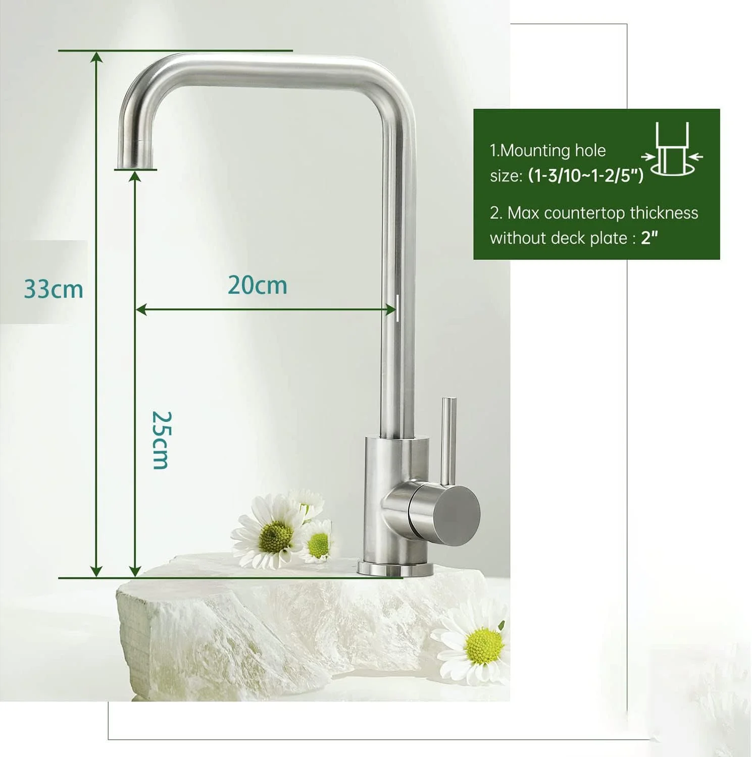 شیر آشپزخانه، شیر سینک ظرفشویی، شیر آشپزخانه چرخان 360 درجه، شیر تک دستگیره، شیر آشپزخانه گردان استیل ضد زنگ مدرن شیر آشپزخانه، شیر سینک ظرفشویی، شیر آشپزخانه چرخان 360 درجه، شیر تک دستگیره، شیر آشپزخانه گردان استیل ضد زنگ مدرن