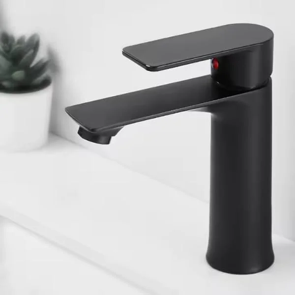 شیر روشویی تک دستگیره مشکی مات – شیر مخلوط آب سرد و گرم، شیر روشویی مدرن با نصب تک سوراخه