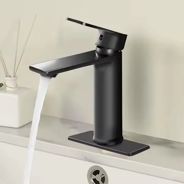 شیر روشویی تک دستگیره مشکی مات – شیر مخلوط آب سرد و گرم، شیر روشویی مدرن با نصب تک سوراخه