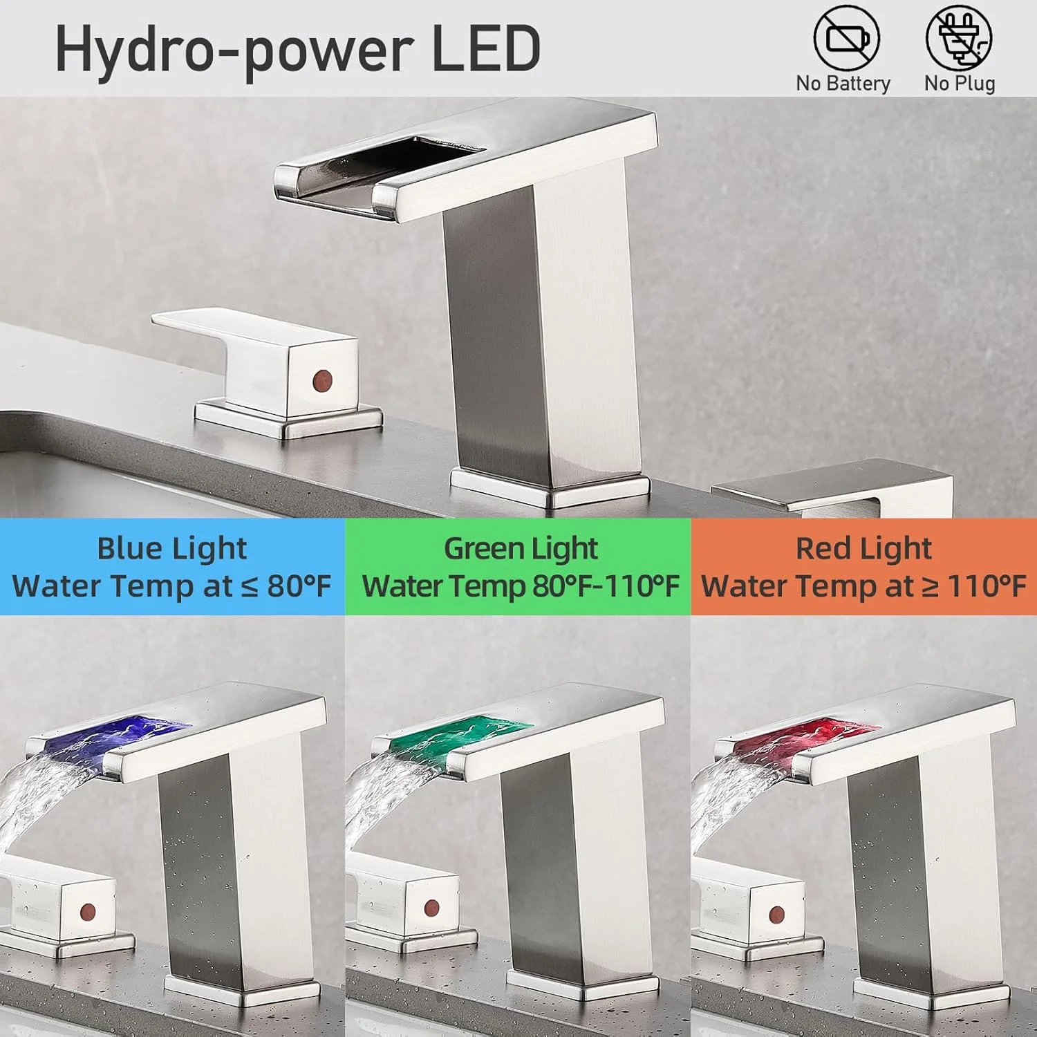 شیر آب روشویی ال ای دی AVSIILE، سه سوراخه، طلایی برس خورده، شیر آب آبشاری، شیر روشویی مدرن 8 اینچی و قطعات، شیر روشویی سه سوراخه دو دستگیره با پخش گسترده شیر آب روشویی ال ای دی AVSIILE، سه سوراخه، طلایی برس خورده، شیر آب آبشاری، شیر روشویی مدرن 8 اینچی و قطعات، شیر روشویی سه سوراخه دو دستگیره با پخش گسترده