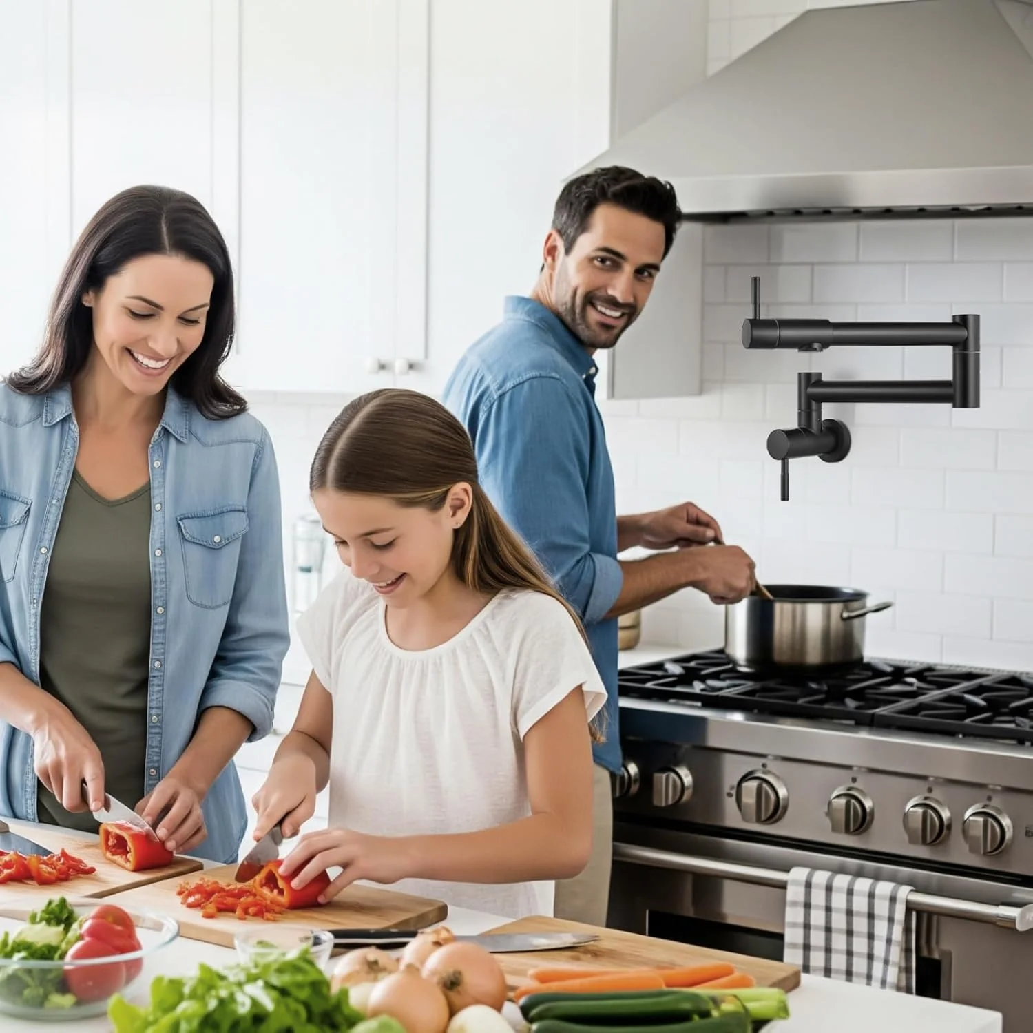 شیر آشپزخانه تاشو و کشویی مشکی مات هیلان، نصب دیواری 19 اینچی، مناسب رستوران، استیل ضد زنگ، دارای بازوی چرخشی دو مفصلی، تک سوراخ، دو دستگیره، NPT تجاری شیر آشپزخانه تاشو و کشویی مشکی مات هیلان، نصب دیواری 19 اینچی، مناسب رستوران، استیل ضد زنگ، دارای بازوی چرخشی دو مفصلی، تک سوراخ، دو دستگیره، NPT تجاری