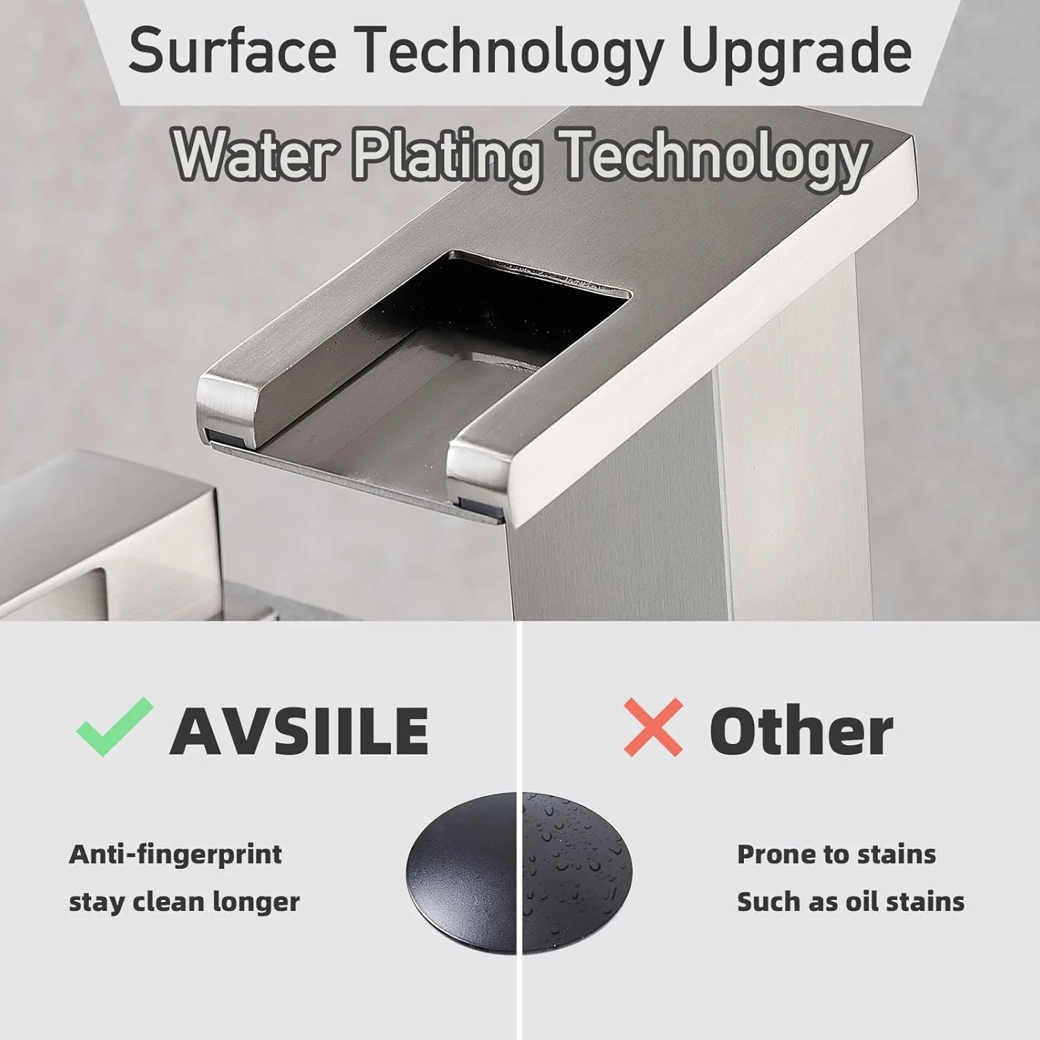 شیر آب روشویی ال ای دی AVSIILE، سه سوراخه، طلایی برس خورده، شیر آب آبشاری، شیر روشویی مدرن 8 اینچی و قطعات، شیر روشویی سه سوراخه دو دستگیره با پخش گسترده شیر آب روشویی ال ای دی AVSIILE، سه سوراخه، طلایی برس خورده، شیر آب آبشاری، شیر روشویی مدرن 8 اینچی و قطعات، شیر روشویی سه سوراخه دو دستگیره با پخش گسترده