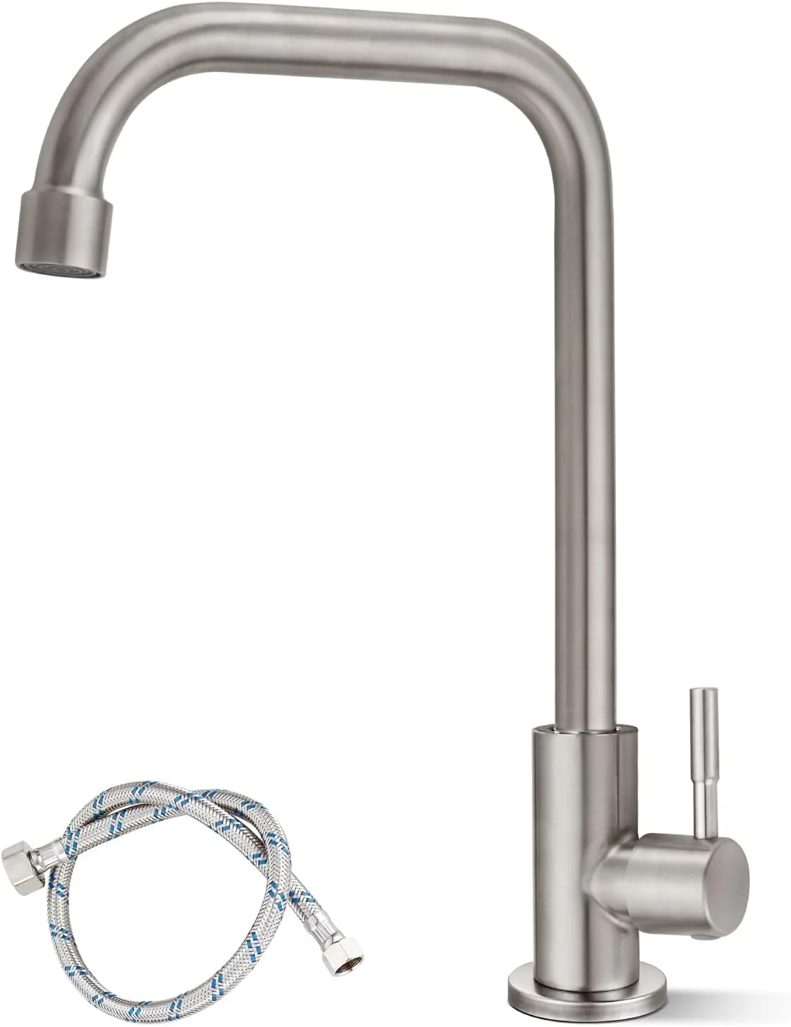 شیر آشپزخانه آب سرد گوتونوو مدل 304 استیل ضد زنگ، شیر تجاری با زاویه 90 درجه، شیر تک اهرمی بدون سرب نیکل برس خورده مدرن صرفه جویی در آب شیر آشپزخانه آب سرد گوتونوو مدل 304 استیل ضد زنگ، شیر تجاری با زاویه 90 درجه، شیر تک اهرمی بدون سرب نیکل برس خورده مدرن صرفه جویی در آب