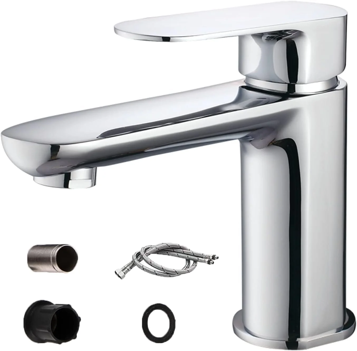 شیر روشویی پایه بلند ان ایکس یو اس، کروم، تک اهرمی، صرفه جویی در آب، آب سرد و گرم، مناسب سرویس بهداشتی و روشویی، مدرن شیر روشویی پایه بلند ان ایکس یو اس، کروم، تک اهرمی، صرفه جویی در آب، آب سرد و گرم، مناسب سرویس بهداشتی و روشویی، مدرن