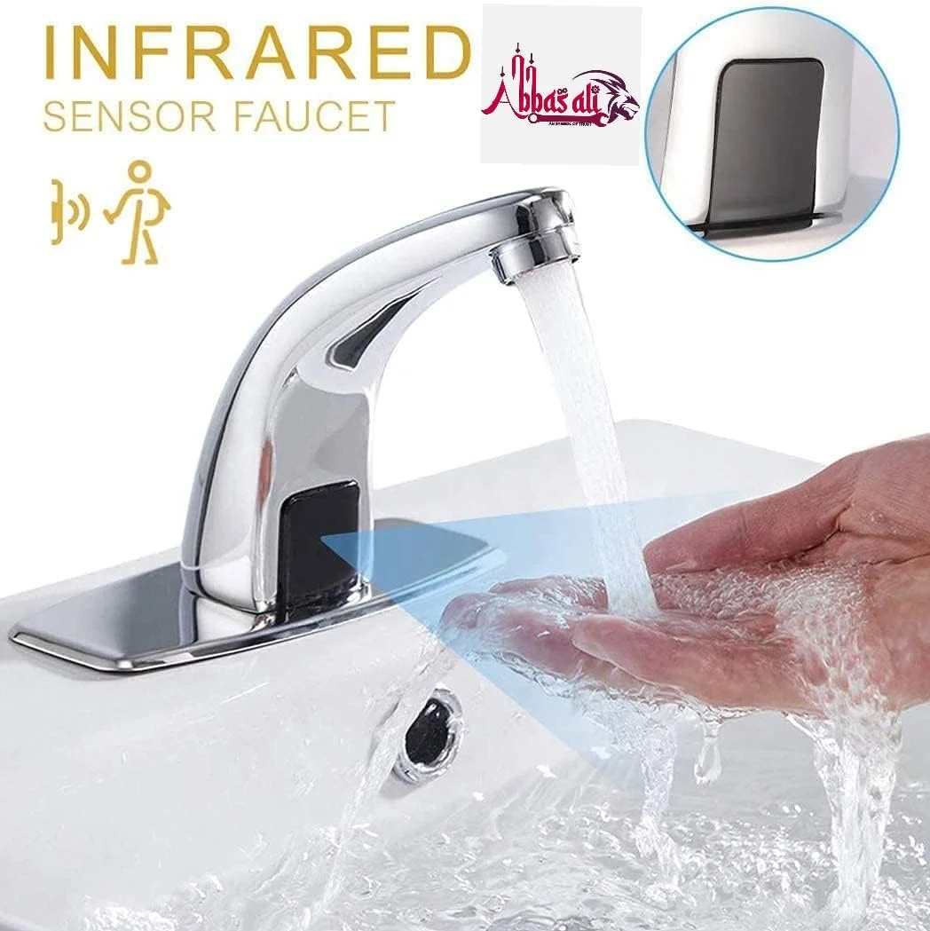 شیر آب اتوماتیک سینک ظرفشویی عباسعلی، شیر آب سنسور دار بدون لمس مادون قرمز، شیر آب سرد القایی برقی حوضچه شیر آب اتوماتیک سینک ظرفشویی عباسعلی، شیر آب سنسور دار بدون لمس مادون قرمز، شیر آب سرد القایی برقی حوضچه