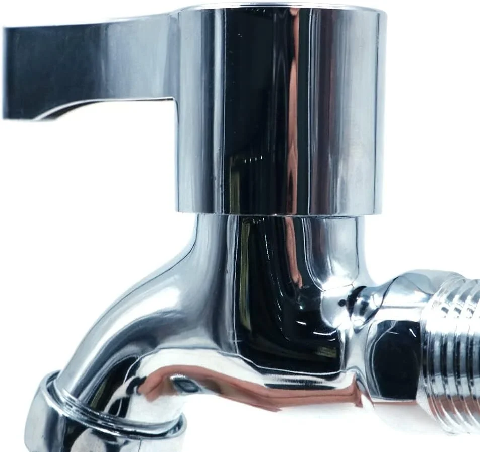 شیر آب دیواری ماشین لباسشویی مسی ECVV، تک اهرمی آب سرد، نقره ای شیر آب دیواری ماشین لباسشویی مسی ECVV، تک اهرمی آب سرد، نقره ای