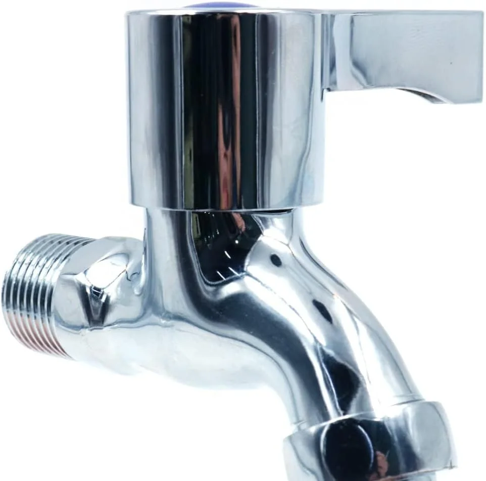 شیر آب دیواری ماشین لباسشویی مسی ECVV، تک اهرمی آب سرد، نقره ای شیر آب دیواری ماشین لباسشویی مسی ECVV، تک اهرمی آب سرد، نقره ای