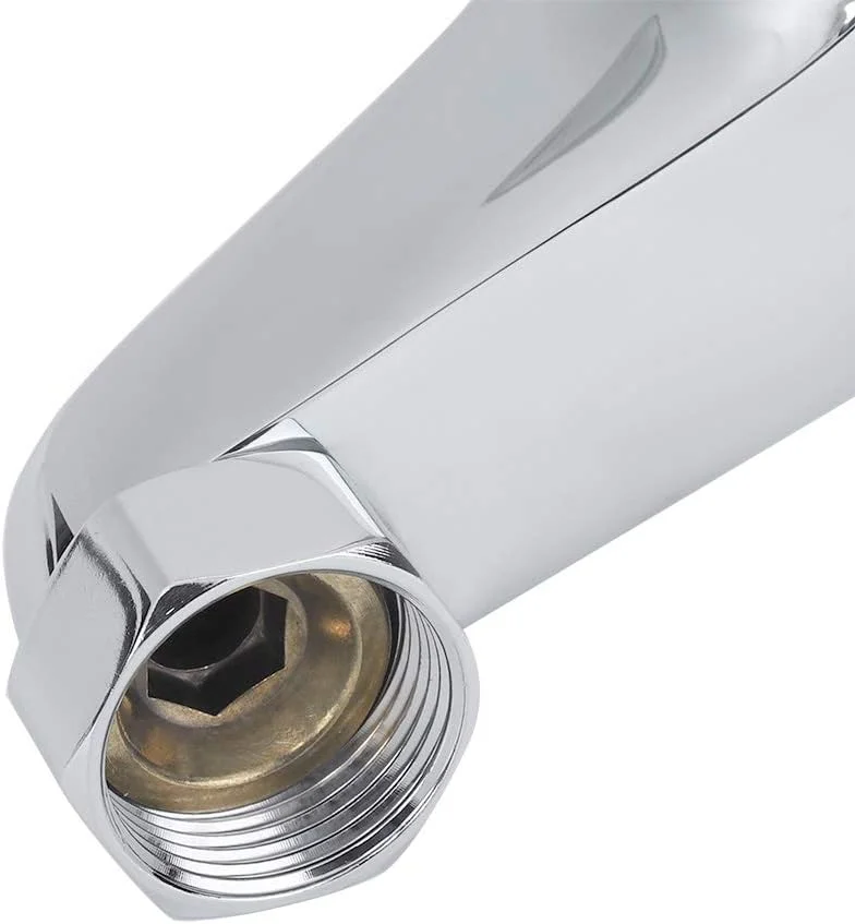 شیر روشویی دیواری گاروسا، شیر آب مخلوط آب سرد و گرم برنجی، دو سوراخه، تک دسته، نازل بلند شیر آب برای آشپزخانه