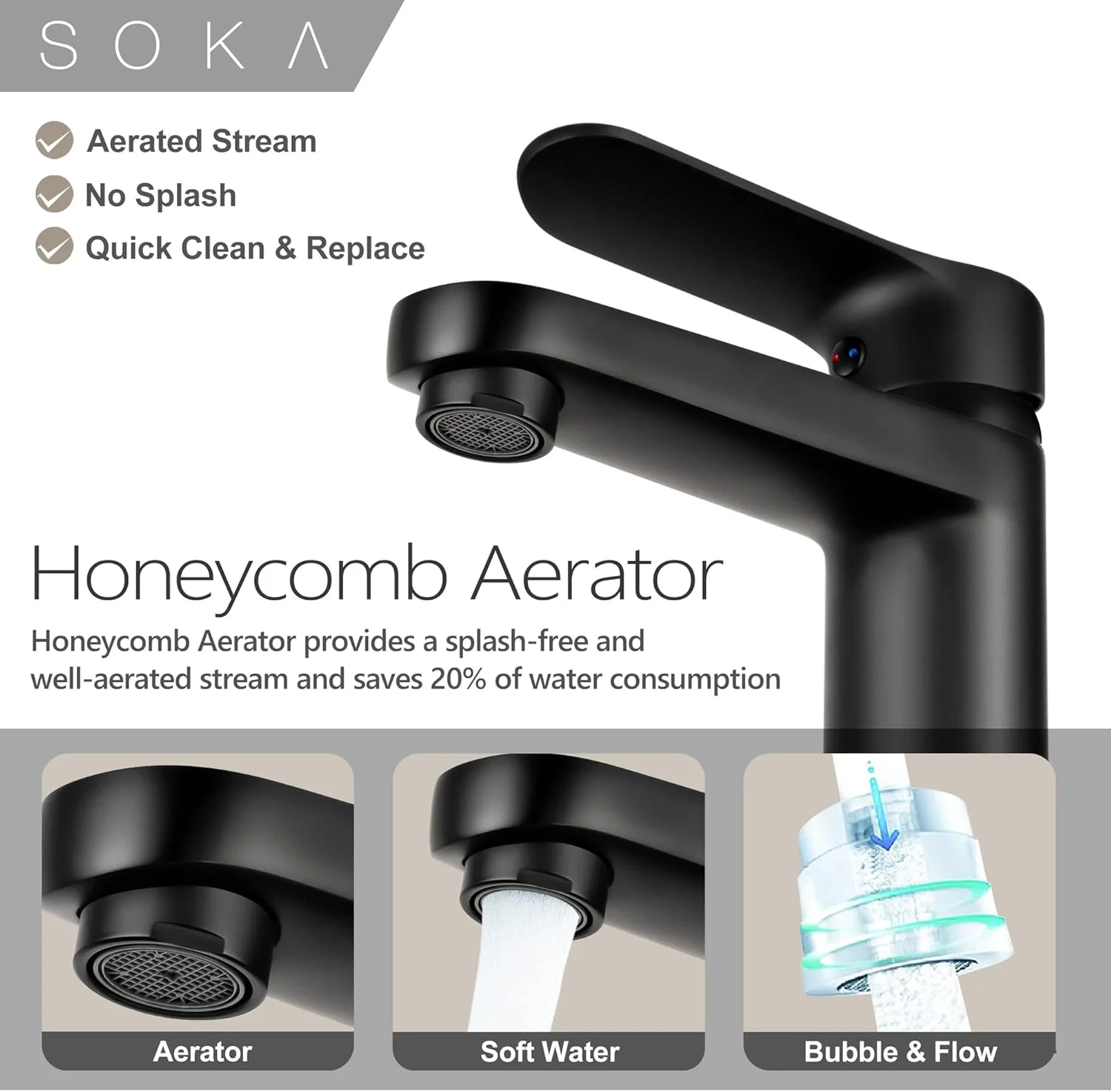 شیر روشویی برنجی سوکا مشکی مات به همراه درپوش تخلیه و صفحه نصب یک یا سه سوراخه تک دستگیره مناسب کاروان