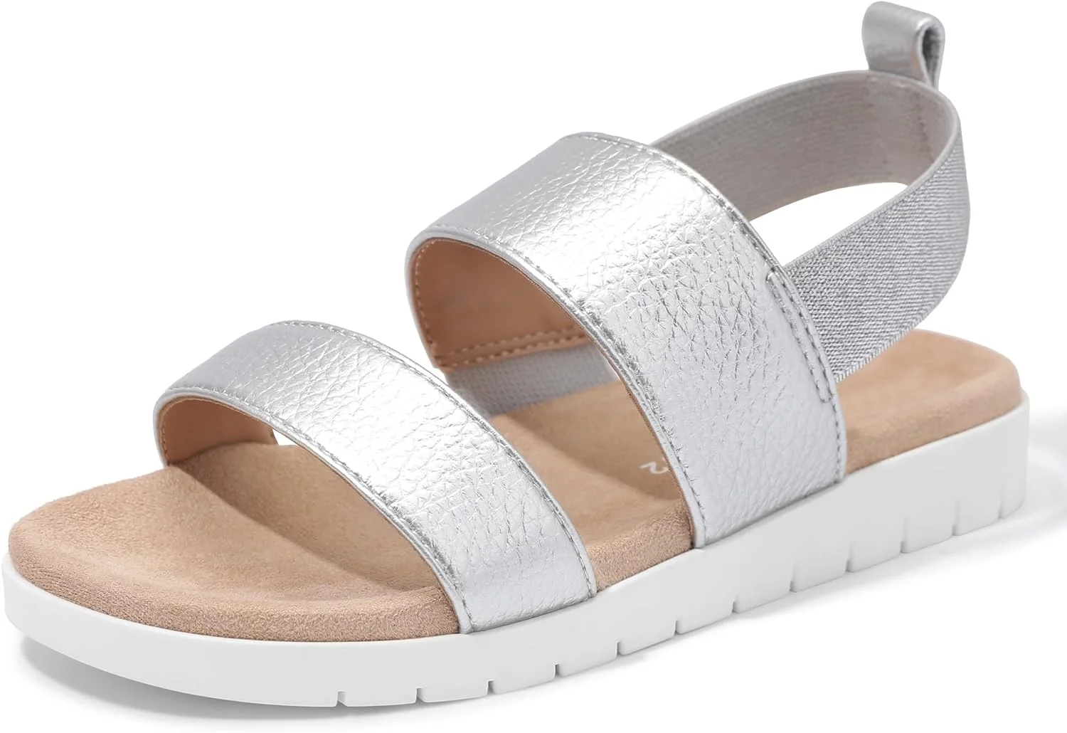 صندل دخترانه shoeslocker، کفش تابستانی انگشت باز با بند کشی پشتی، تخت مناسب کودکان کوچک و بزرگ