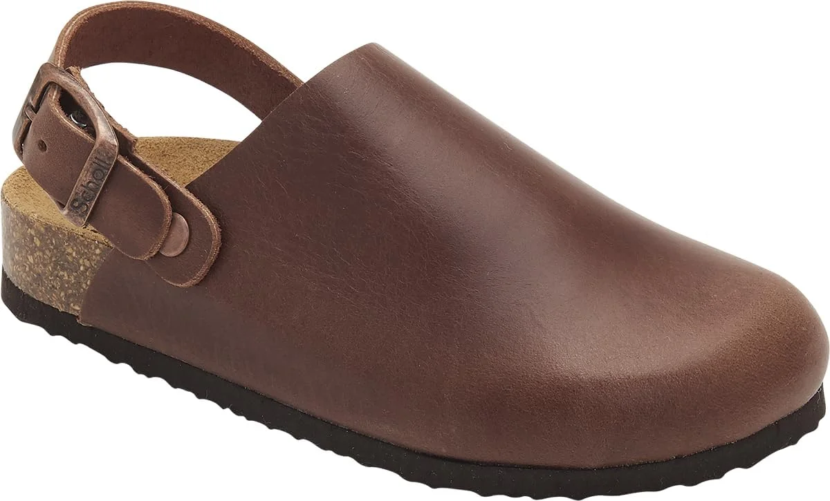 صندل بند پشتی بچگانه چرم قهوه ای