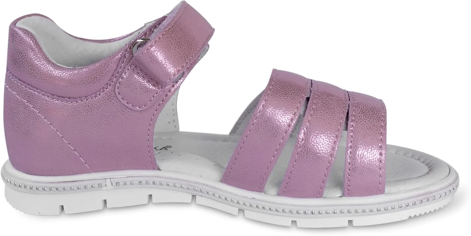 صندل دخترانه پروتتیکا کلارا صورتی - چرم جیر، پشتیبانی از قوس پا - کفش برای دختران بزرگتر | 3.5 تا 7 سال |