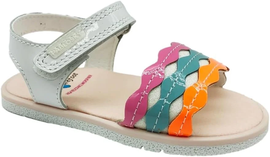 صندل پابلسکی مدل Quizz 054109، سفید، سایز 24 اروپا، پهن