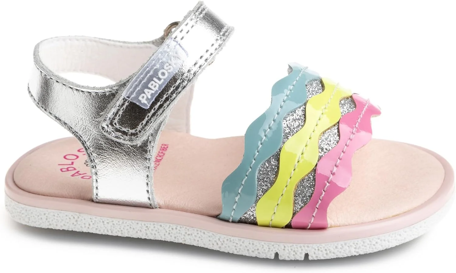 صندل پابلسکی مدل Quizz 054250، نقره ای، سایز 20 اروپا، پهن