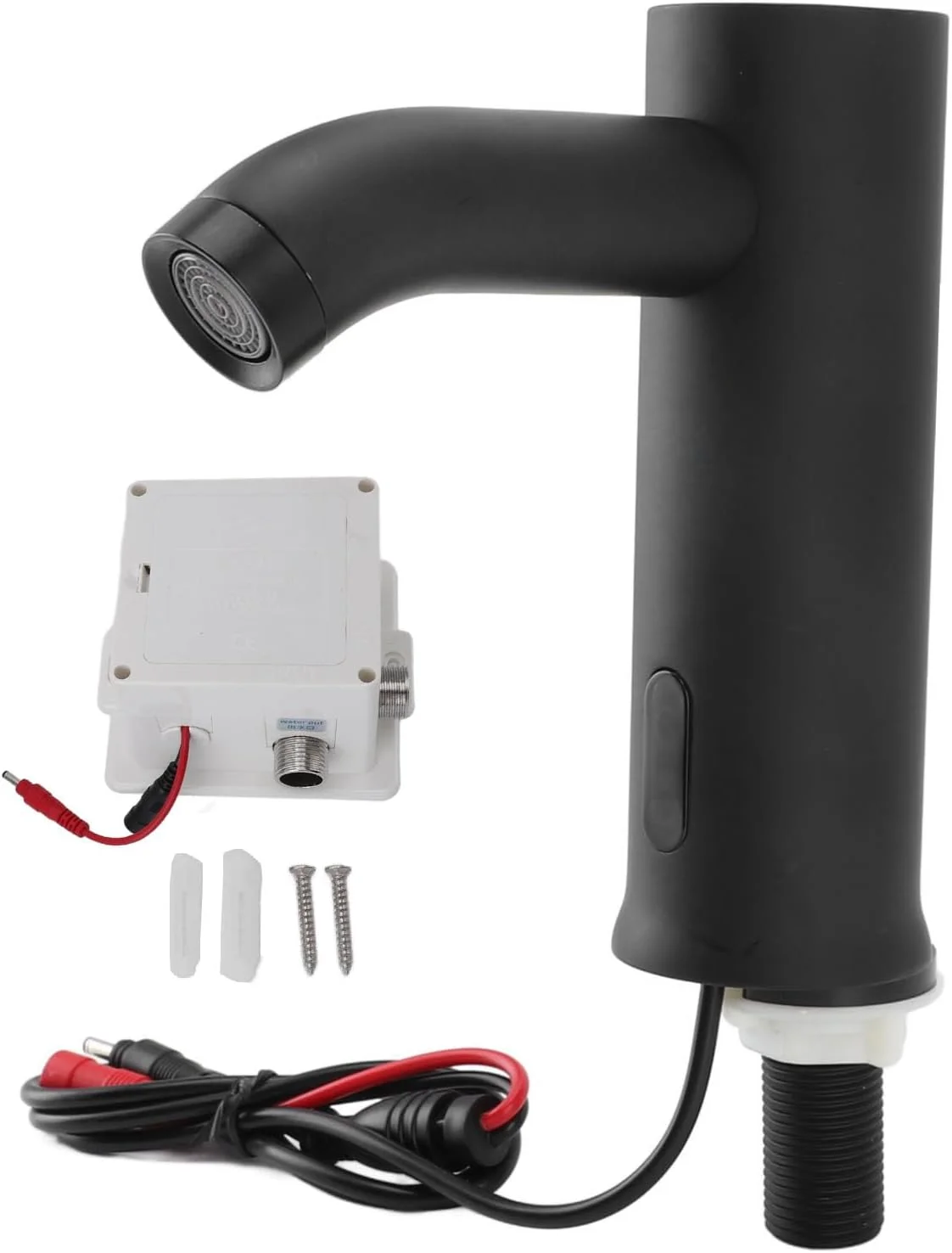 شیرآلات سینک بدون لمس Dpofirs، شیر آب سنسور حرکتی اتوماتیک، شیر سینک عمودی بدون لمس با باتری و سنسور مادون قرمز برای آشپزخانه و حمام، مشکی