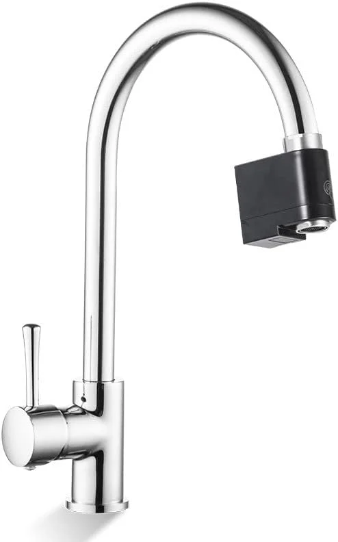 شیرآلات آشپزخانه هوشمند لمسی AETOOL، شیر آب سینک، میکسر آب نصب شده روی عرشه، میکسر آب هوشمند صرفه جویی در آب، شیرآلات لمسی چرخشی (GY02-G)