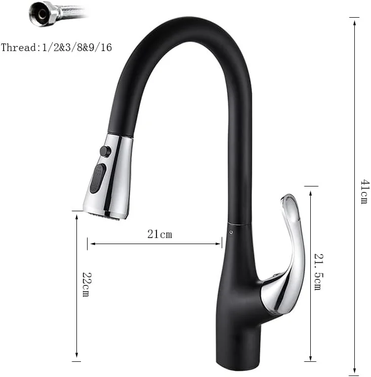 شیر آشپزخانه اهرمی برنجی با حسگر لمسی هوشمند، شیر آب آشپزخانه با حسگر، شیر مخلوط آب گرم و سرد سینک، حالت دوش و ستونی (کروم-A)