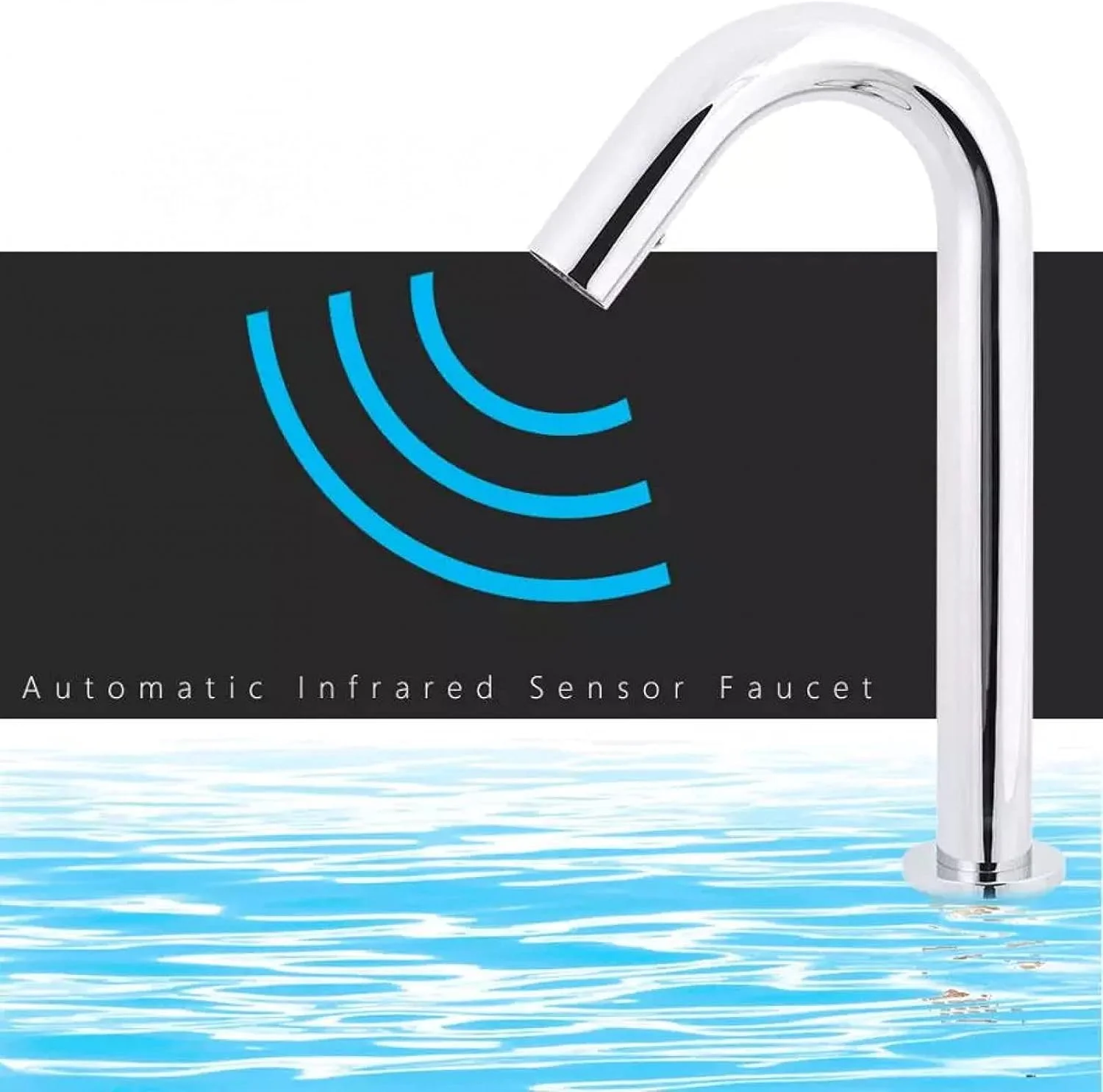 شیر آشپزخانه اهرمی برنجی اتوماتیک با حسگر مادون قرمز، شیر آب صرفه جویی در آب سینک ظرفشویی حمام آشپزخانه