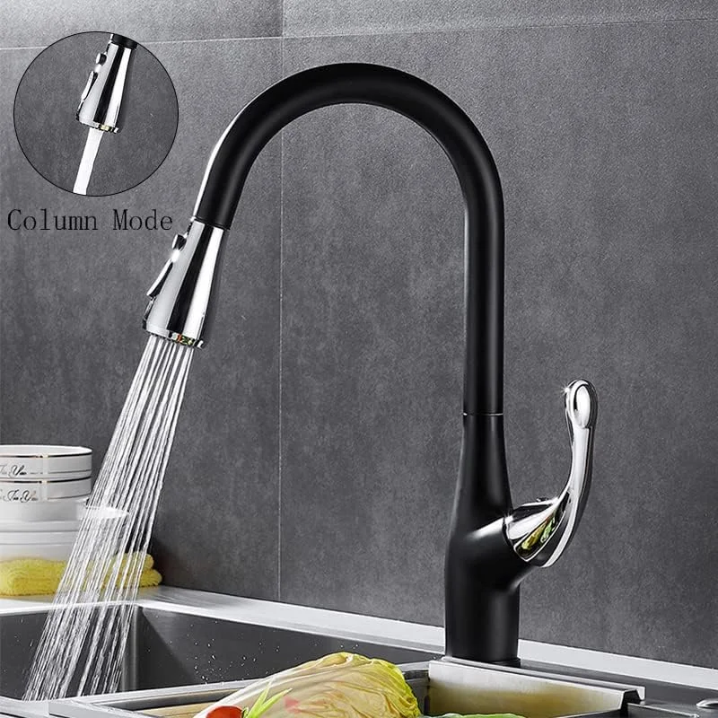 شیر آشپزخانه اهرمی برای بار، خانه های روستایی و تجاری، شیر آشپزخانه لمسی هوشمند برنجی، شیر آب آشپزخانه سنسوردار، شیر مخلوط آب گرم و سرد، حالت دوش و ستونی (نیکل برس خورده) (کروم)