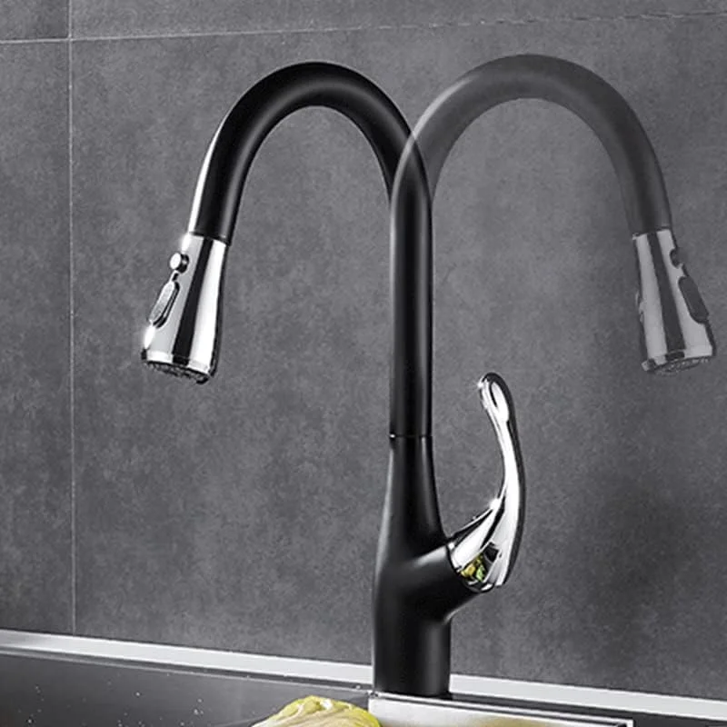 شیر آشپزخانه اهرمی برای بار، خانه های روستایی و تجاری، شیر آشپزخانه لمسی هوشمند برنجی، شیر آب آشپزخانه سنسوردار، شیر مخلوط آب گرم و سرد، حالت دوش و ستونی (نیکل برس خورده) (کروم)