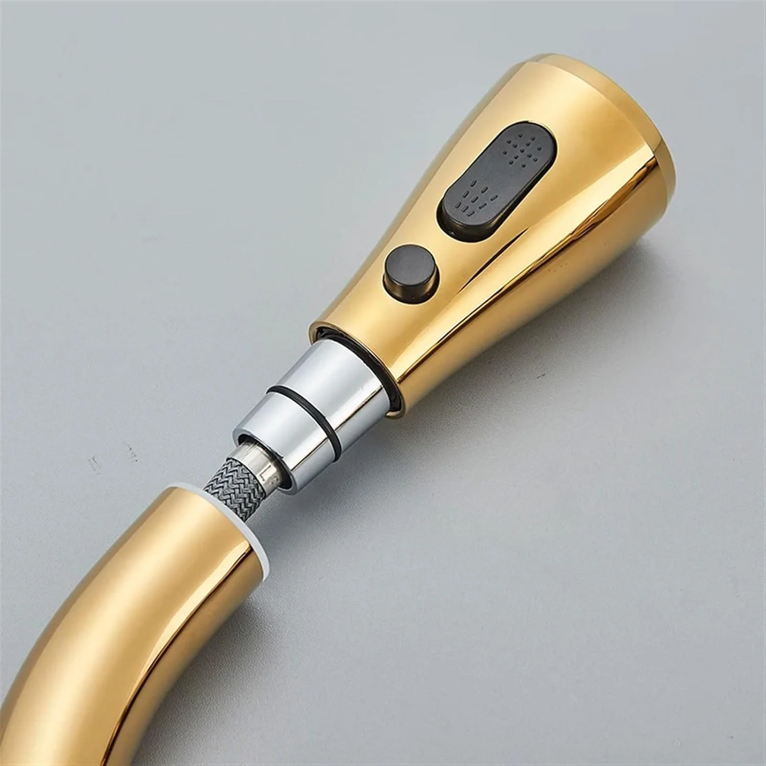 شیر آشپزخانه هوشمند با حسگر آب، دارای دو مدل خروجی، نصب روی سینک، دسته دوتایی، مخلوط کننده آب سرد و گرم فیلتر شده، شیر شستشو، شیر سینک آشپزخانه، طلایی، WJ5501، چند رنگ