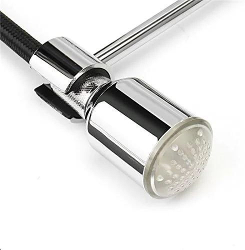 شیر آشپزخانه فنری KOHARA با قابلیت بیرون کشیدن، سنسور دمای LED، تغییر رنگ آب در 3 رنگ، چرخش 360 درجه، مخلوط کن آب سرد و گرم