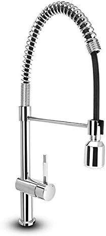 شیر آشپزخانه فنری KOHARA با قابلیت بیرون کشیدن، سنسور دمای LED با تغییر 3 رنگ، چرخش 360 درجه، مخلوط کن آب سرد و گرم