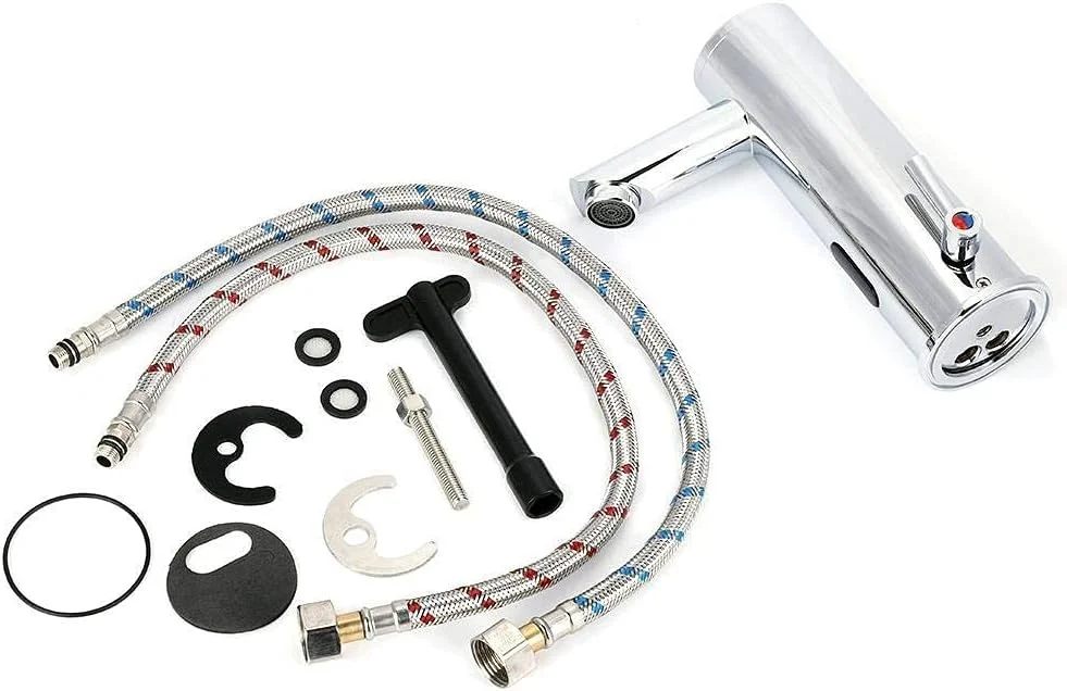 شیرآلات روشویی، شیر مخلوط آب گرم و سرد، شیر روشویی برنجی مسی با حسگر اتوماتیک برای روشویی حمام و سینک آشپزخانه