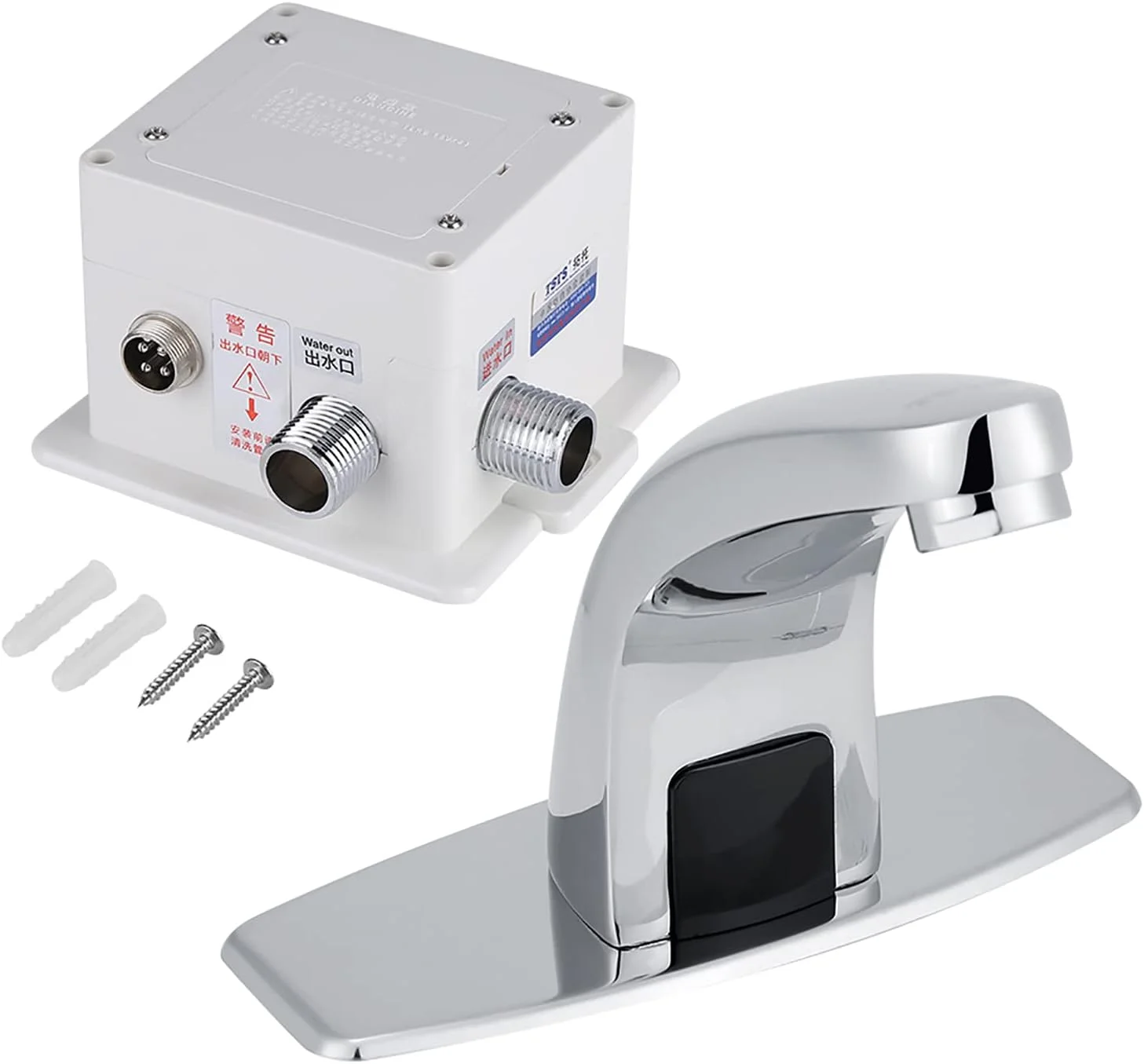 شیر آب القایی، شیر آب مادون قرمز اتوماتیک، شیر سنسوردار برای سینک آشپزخانه و حمام به همراه جعبه کنترل