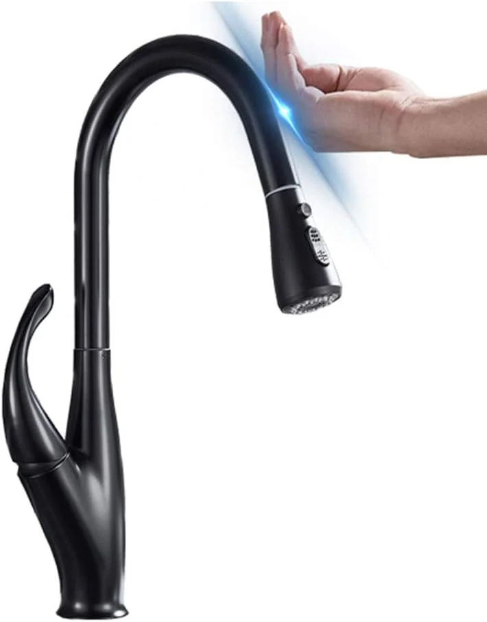 شیر آشپزخانه سنسور دار کشویی، شیر مخلوط کن آشپزخانه با کنترل لمسی حساس، شیرآلات سینک آشپزخانه تک حفره ای نصب شده روی عرشه، کروم شیر آشپزخانه سنسور دار کشویی، شیر مخلوط کن آشپزخانه با کنترل لمسی حساس، شیرآلات سینک آشپزخانه تک حفره ای نصب شده روی عرشه، کروم