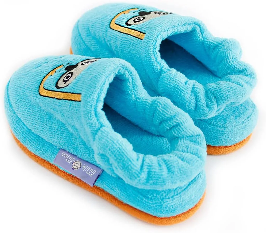 روفرشی بچگانه Milk&Moo، ۱۰۰% پنبه، مناسب حمام و خواب کودکان، زیره نرم ضد لغزش، دارای کش الاستیک، سبک و قابل تنفس، طراحی شده برای استفاده در محیط داخلی، برای پسران و دختران، سایز ۵-۶ سال