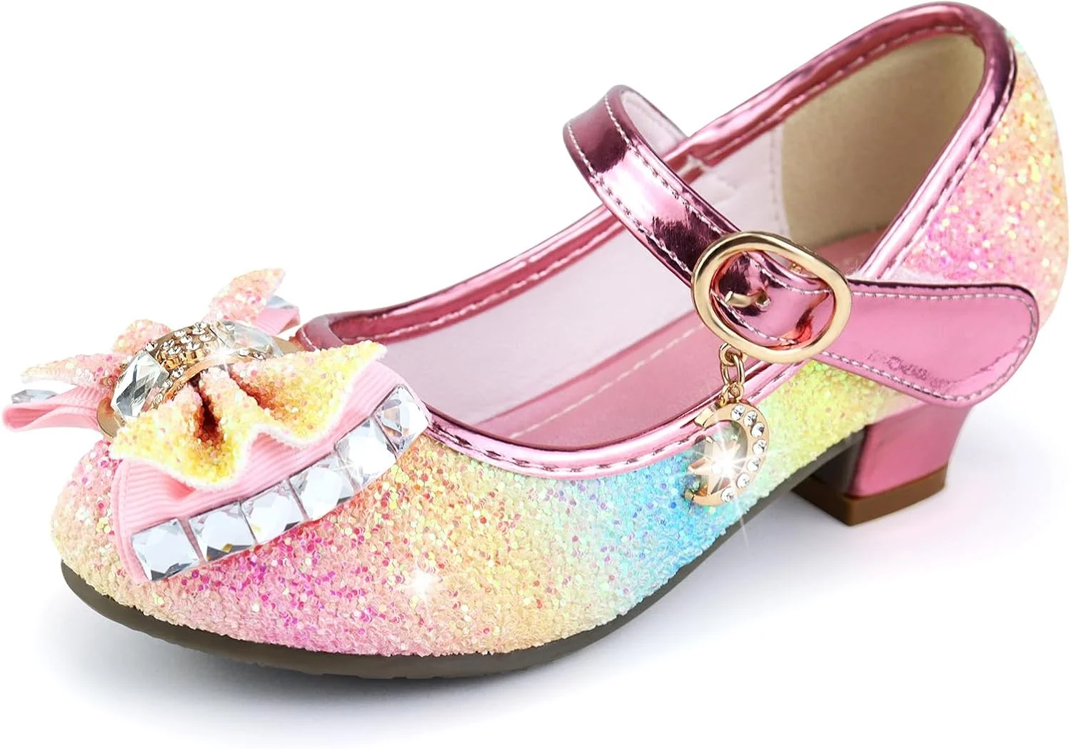 کفش های پرنسسی دخترانه ماما استات، کفش های اکلیلی دخترانه پاشنه بلند، کفش های پولکی پرنسسی برای مهمانی ها، عروسی ها، صندل های شیک دخترانه پاشنه دار