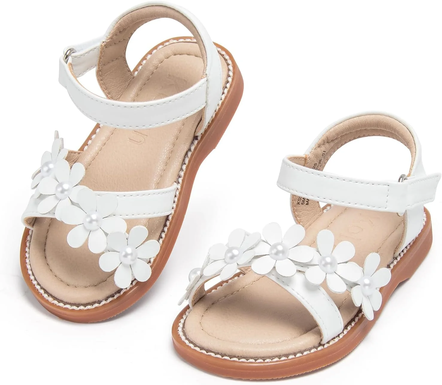 صندل های تخت پرنسسی دخترانه کولان با انگشت باز، مناسب تابستان و استفاده روزمره، صندل های گلدار دخترانه