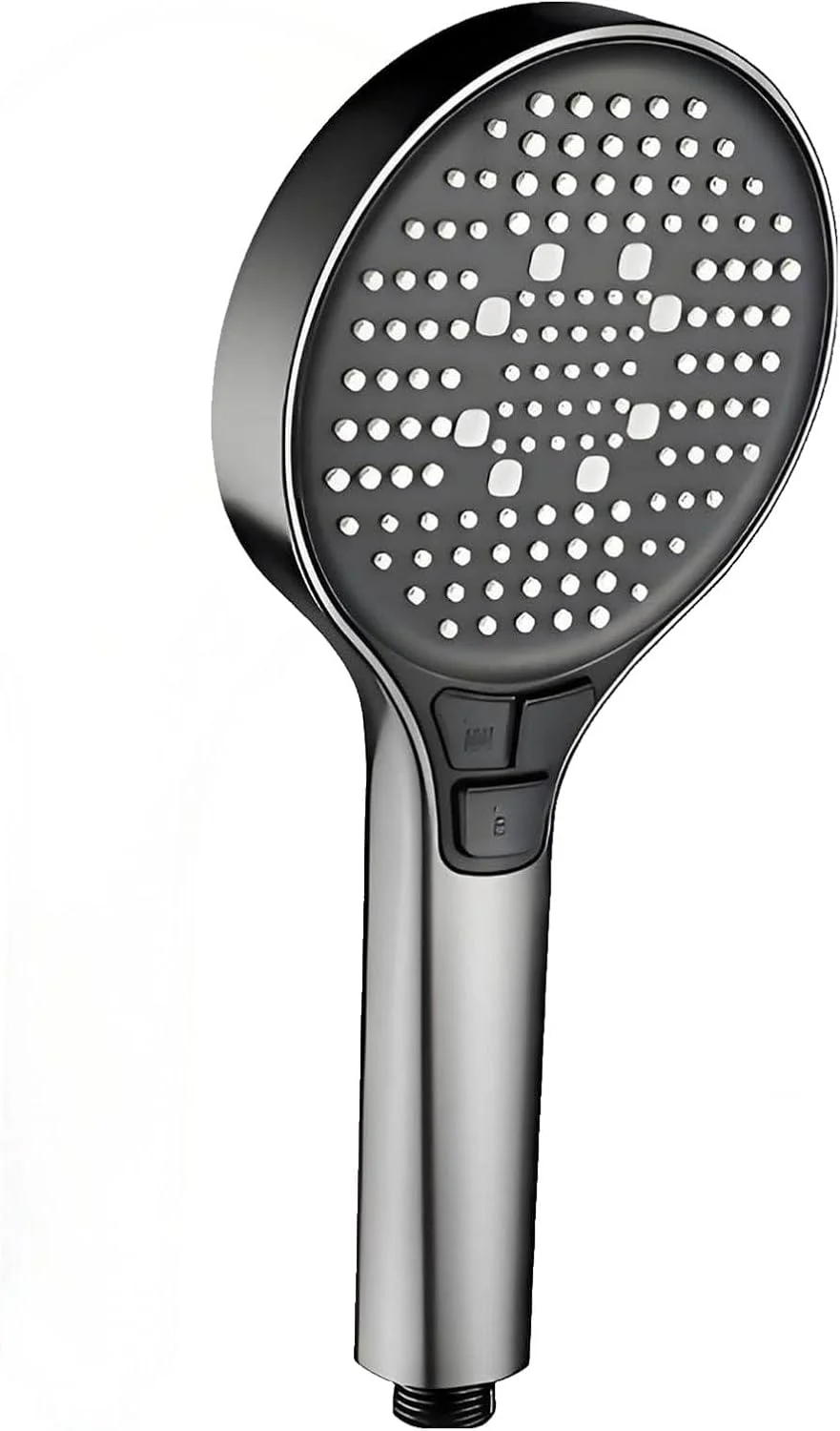 سردوش حمام با سر دوشی دستی، 6 حالت اسپری قابل تنظیم فشار بالا، سردوش دستی جداشدنی فیلتردار، میله دوش مقاوم در برابر سایش، پایه ABS، کاهش دهنده صدا - خاکستری