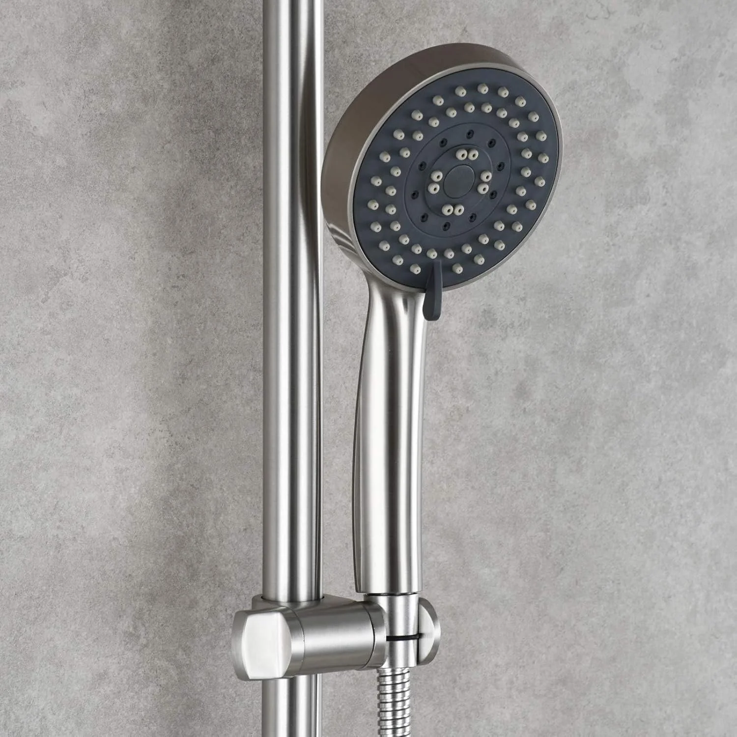 نگهدارنده سر دوش قابل تنظیم برای میله لغزنده 25 میلی متری، نگهدارنده جایگزین استیل ضد زنگ با روکش نیکل مات، قابل تنظیم در ارتفاع و شیب نگهدارنده سر دوش قابل تنظیم برای میله لغزنده 25 میلی متری، نگهدارنده جایگزین استیل ضد زنگ با روکش نیکل مات، قابل تنظیم در ارتفاع و شیب