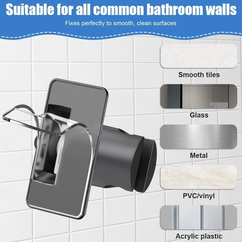 نگهدارنده سر دوش، چرخش 360 درجه، ضد آب، نصب آسان بدون نیاز به سوراخکاری، نگهدارنده دستی دوش، نگهدارنده بادوام خاکستری رنگ سر دوش برای خانه و حمام نگهدارنده سر دوش، چرخش 360 درجه، ضد آب، نصب آسان بدون نیاز به سوراخکاری، نگهدارنده دستی دوش، نگهدارنده بادوام خاکستری رنگ سر دوش برای خانه و حمام