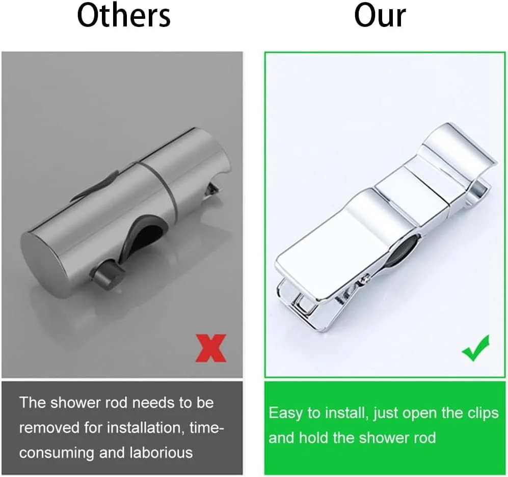 نگهدارنده قابل تنظیم سردوش دستی برای میله لغزنده دوش 20-25 میلیمتری، گیره لغزنده سر دوش چرخشی جهانی با چرخش 45 درجه، لوازم جانبی بادوام جایگزین حمام نگهدارنده قابل تنظیم سردوش دستی برای میله لغزنده دوش 20-25 میلیمتری، گیره لغزنده سر دوش چرخشی جهانی با چرخش 45 درجه، لوازم جانبی بادوام جایگزین حمام