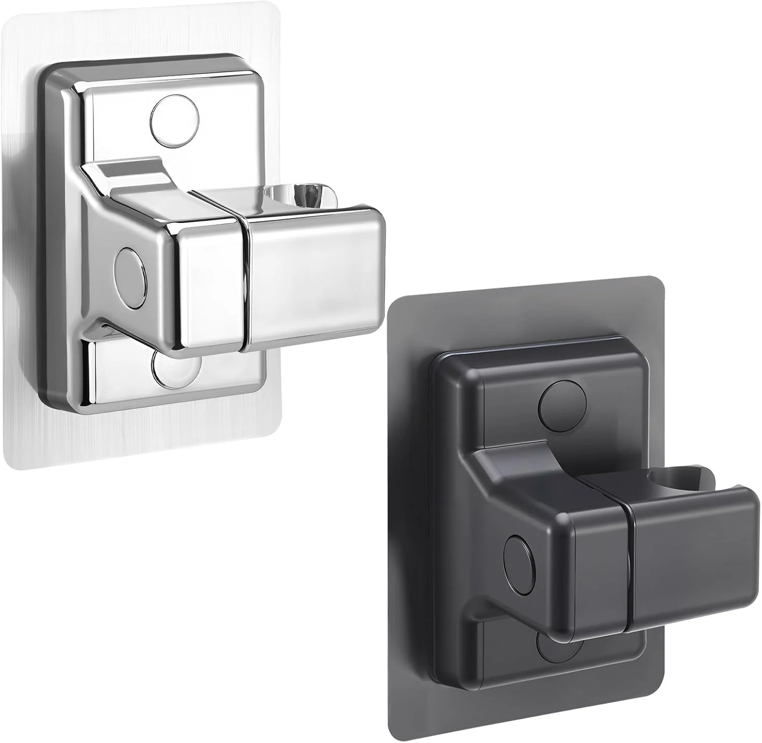 نگهدارنده سردوش حمام، پایه سردوش قابل تنظیم، نصب چسبی بدون نیاز به سوراخکاری، چرخش 360 درجه، نگهدارنده سردوش ABS، مناسب برای حمام، هتل، خانه، بسته 2 عددی نگهدارنده سردوش حمام، پایه سردوش قابل تنظیم، نصب چسبی بدون نیاز به سوراخکاری، چرخش 360 درجه، نگهدارنده سردوش ABS، مناسب برای حمام، هتل، خانه، بسته 2 عددی