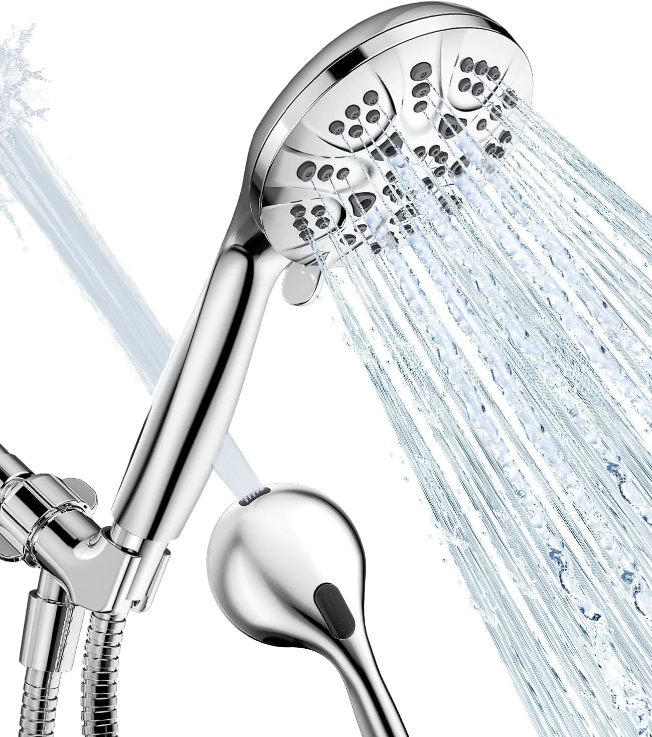 سردوش حمام KASTWAVE با سردوش دستی، سردوش دستی فشار قوی با 7 حالت، مجموعه سردوش جداشدنی با شلنگ استیل ضد زنگ و براکت سردوش (کروم) سردوش حمام KASTWAVE با سردوش دستی، سردوش دستی فشار قوی با 7 حالت، مجموعه سردوش جداشدنی با شلنگ استیل ضد زنگ و براکت سردوش (کروم)