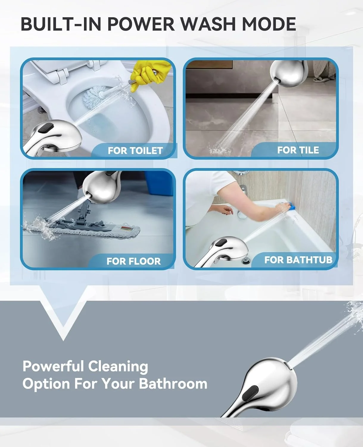 سردوش حمام KASTWAVE با سردوش دستی، سردوش دستی فشار قوی با 7 حالت، مجموعه سردوش جداشدنی با شلنگ استیل ضد زنگ و براکت سردوش (کروم) سردوش حمام KASTWAVE با سردوش دستی، سردوش دستی فشار قوی با 7 حالت، مجموعه سردوش جداشدنی با شلنگ استیل ضد زنگ و براکت سردوش (کروم)